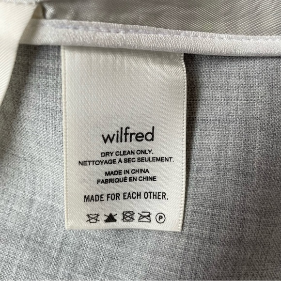 Aritzia x Wilfred Margaux Gray Green Houndstooth Double-Breasted Blazer Sz 2 EUC - Picture 11 of 16